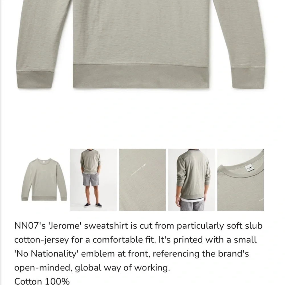 NN07 Jerome Sweatshirt Long Sleeve No Nationality - Picture 8 of 8